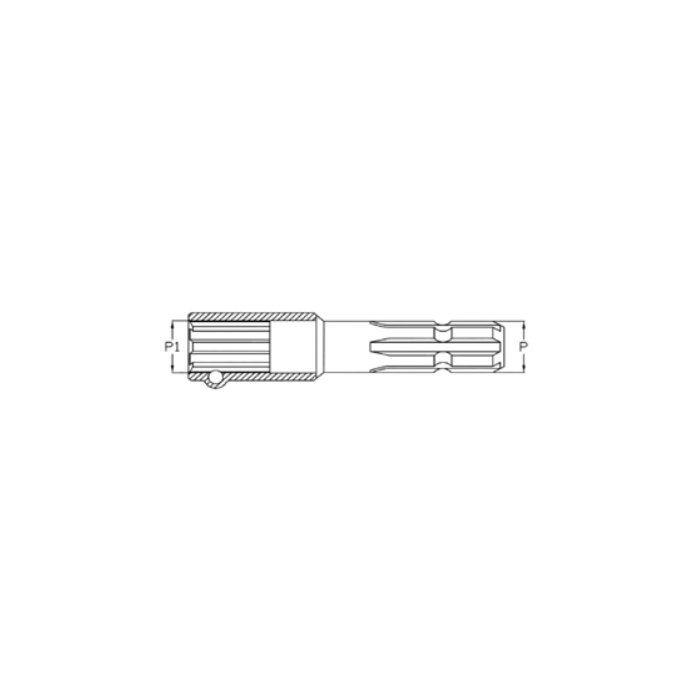 ADAPTADOR / ALARGADOR TOMA DE FUERZA 1-3/4" Z.6 (HEMBRA) A 1-3/8" Z.6 (MACHO)