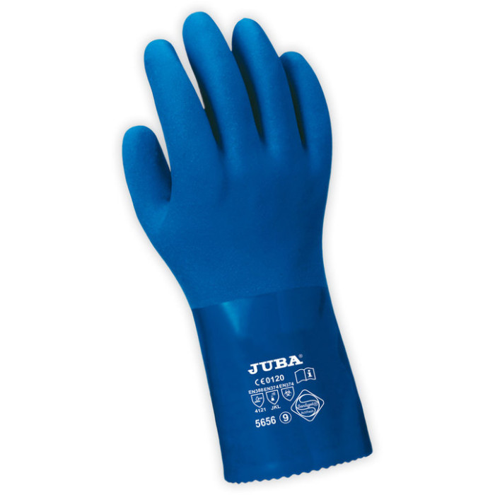 GUANTE PVC AZUL TRIPLE CAPA T/10
