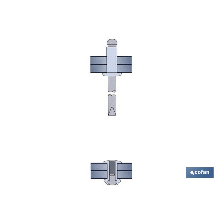 REMACHE ALUMINIO NORMAL 4 X 20 MM