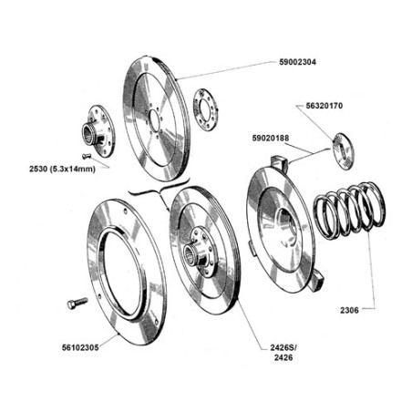 PLATO EMBRAGUE COMPLETO BCS 59020188
