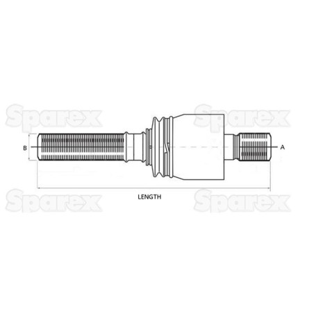 ROTULA AXIAL M16.5X1.5mm L: 118 mm